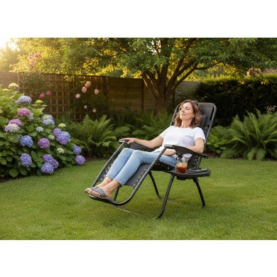 Складаний шезлонг Garden Line LEZ5934 Чорний LEZ5934 фото - 16