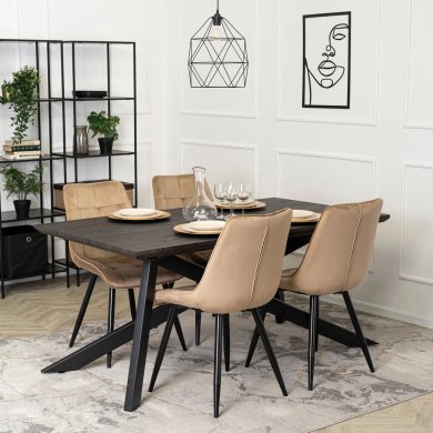 Розкладний обідній стіл Mebel Elit HAMILTON Чорний - 8 Розкладний обідній стіл Mebel Elit HAMILTON Чорний ME.HAMILTON/CZ/S фото - 8