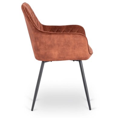 Обідній стілець Mebel Elit BRESSO Welur Рудий ME.BRESSO/RD/CZ/V/K фото - 2