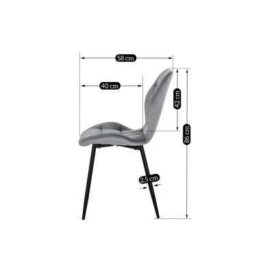 Обідній комплект меблів Mebel Elit HARRY LUCKY | Дуб крафт / Чорний / Сірий HARRY/DC/CZ/S/LUCKY/P/V/Z4/K фото - 2