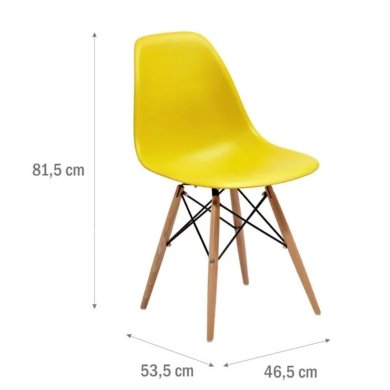 Обеденный стул Meven CAVO DHF Желтый - 2 Обеденный стул Meven CAVO DHF Желтый MV-130-DASW-Y-CAVODHF фото - 2