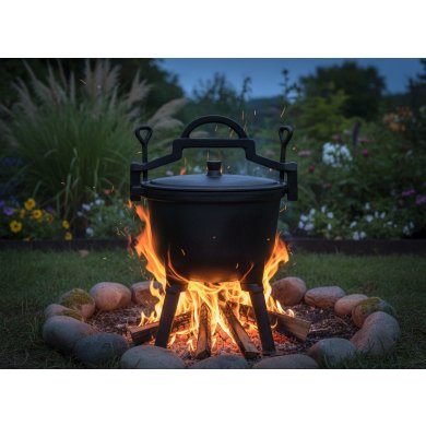 Чугунный котелок Garden Line 5 л Серый BBQ3703 фото - 6