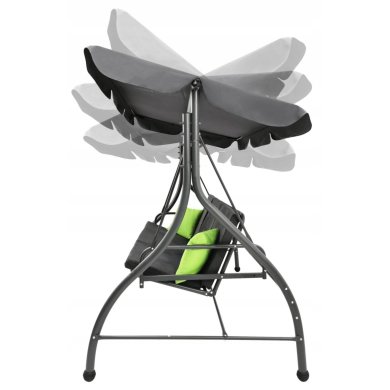 Садова гойдалка Kontrast CASABLANCA 221x125x166 см Сірий - 5 Садова гойдалка Kontrast CASABLANCA 221x125x166 см Сірий 5.17.27632 фото - 5