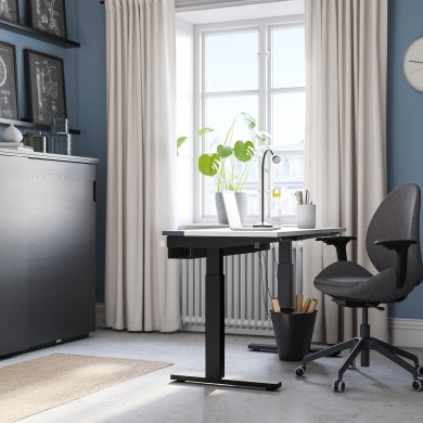 IKEA Письмовий стіл для роботи сидячи/стоячи MITTZON Білий (ИКЕА МИЦОН) 09526116 фото - 3