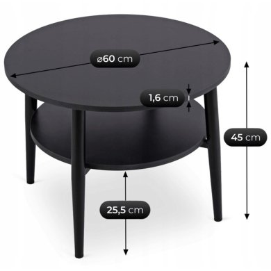 Журнальный стол Mebel Elit PAULO Черный ME.PAULO/CZ/CZ/L фото - 5