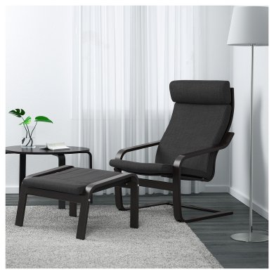 Крісло-качалка POANG Темно-сірий - 4 IKEA Крісло-качалка POANG Темно-сірий (ИКЕА ПОАНГ) 19197780 фото - 4