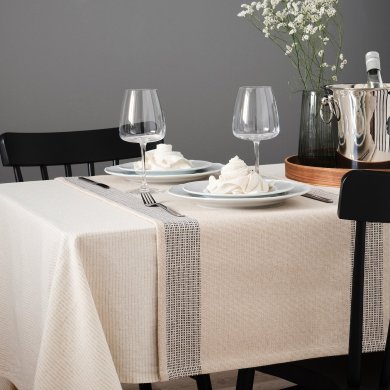 IKEA Доріжка на стіл (раннер) SILVERARV 45x150 см Бежевий (ИКЕА СИЛЬВЕРАРВ) 50540039 фото - 2