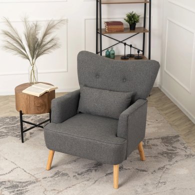 Кресло мягкое Mebel Elit BUNNY Темно-серый ME.BUNNY/CP/DK/T/FW фото - 8