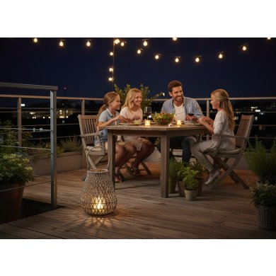 Подсвечник-фонарь Garden Line 20x25 см Серый ILS1265 фото - 3