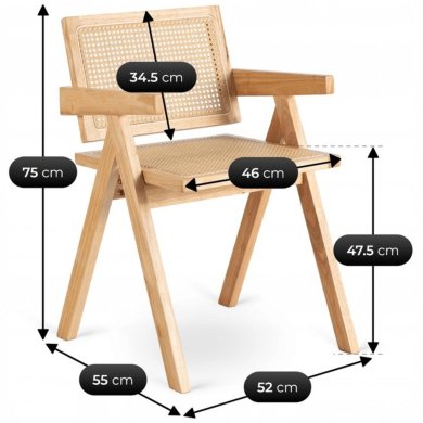 Обідній стілець Mebel Elit MADERA Дуб золотий ME.MADERA/KR/RT/D/DK/K фото - 9