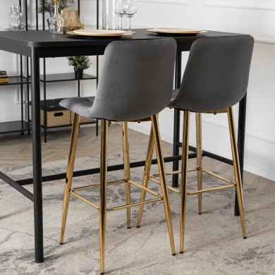 Барный стул Mebel Elit ARIEL Welur Серый - 7 Барный стул Mebel Elit ARIEL Welur Серый ME.ARIEL/P/ZL/V/H фото - 7