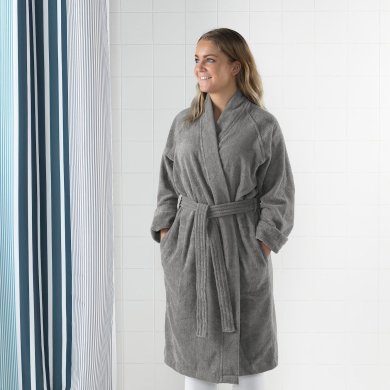 IKEA Халат ROCKAN L/XL 69x112 см Сірий (ИКЕА ROCKÅN) 50392029 фото - 7