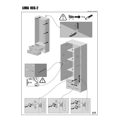 Шкаф Halmar Lima Reg-2 | Белый V-PL-LIMA-REG2-BIAŁY фото - 8