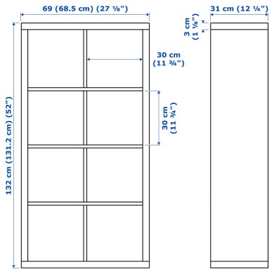 Стеллаж FLYSTA Белый - 3 IKEA Стеллаж FLYSTA Белый (ИКЕА ФЛИСТ) 30377242 фото - 3