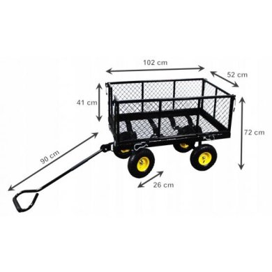 Садовая тележка Garden Line XL 200 л Черный WOZ0115B фото - 2