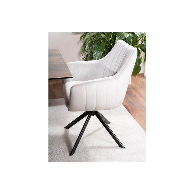 Обеденный стул поворотный Signal Azalia Velvet Светло-серый AZALIAVCJSZ фото - 5