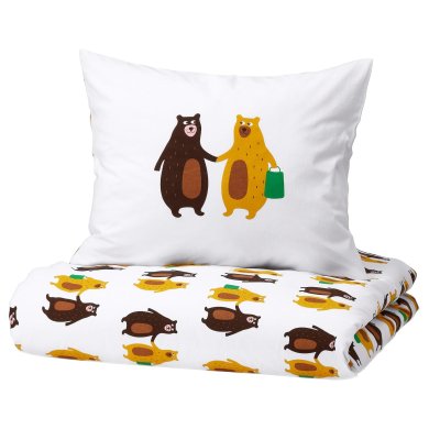 IKEA Комплект постельного белья BRUMMIG 150x200 см Принт (ИКЕА БРУММИГ) 60521144