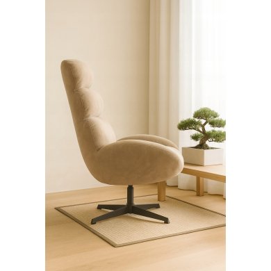 Кресло мягкое поворотное Kontrast AXEL Welur Бежевый 5.01.83987 фото - 6
