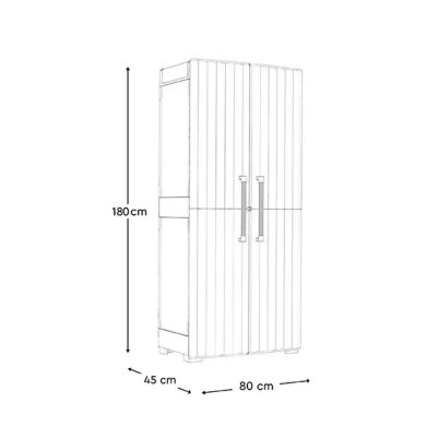 Садовый шкаф Keter/Kis ARMADIO GROOVE ALTO Бежевый 255129 фото - 4