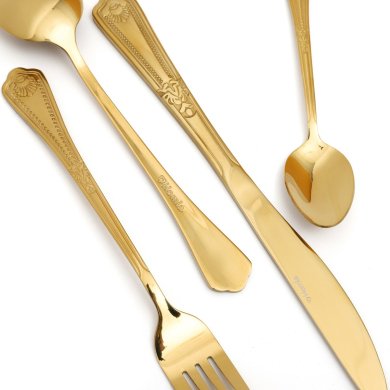 Набір столових приладів Homla MERCER 24 шт. | Золото 210156 фото - 5