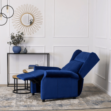Кресло мягкое раскладное с реклайнером Mebel Elit SIMON Синий - 12 Кресло мягкое раскладное с реклайнером Mebel Elit SIMON Синий ME.SIMON/GR/V/FW фото - 12