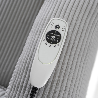 Крісло м'яке розкладне масажне з реклайнером Mebel Elit BOX Velvet Сірий ME.BOX2/P/SZTR/FW фото - 9