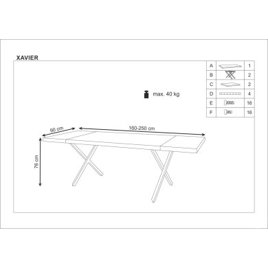 Раскладной обеденный стол Halmar XAVIER Дуб - 10 Раскладной обеденный стол Halmar XAVIER Дуб V-PL-XAVIER-ST фото - 10