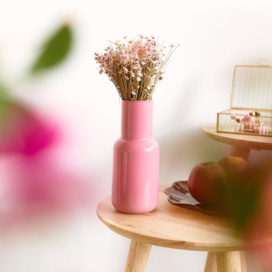 Ваза Homla BELLY 9x21 см Рожевий 228283 фото - 5