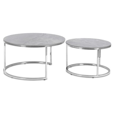 Комплект журнальних столів Mebel Elit MILANO 2 шт Сірий ME.MILANO/SZM/SR/L фото - 4