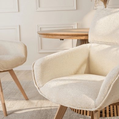 Обідній стілець поворотний Mebel Elit DIAS Boucle Кремовий ME.DIAS/KR/TB/K фото - 8