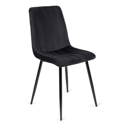 Обеденный стул Mebel Elit IBIS Welur Черный ME.IBIS/CZ/V/K