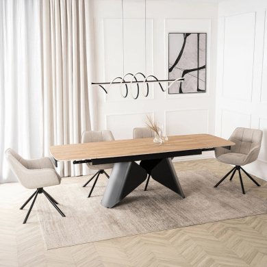 Раскладной обеденный стол Mebel Elit VERONA Marmur Дуб золотой ME.VERONA/D/CZ/CER/S160-220 фото - 7