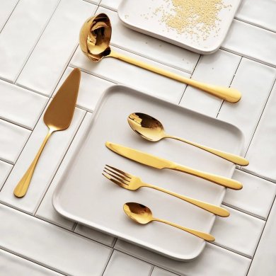 Набор столовых приборов Homla ABELE 18 шт Золотой 236553 фото - 6