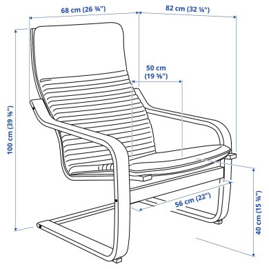 IKEA Кресло-качалка POANG Светло-бежевый (ИКЕА ПОАНГ) 29286610 фото - 15