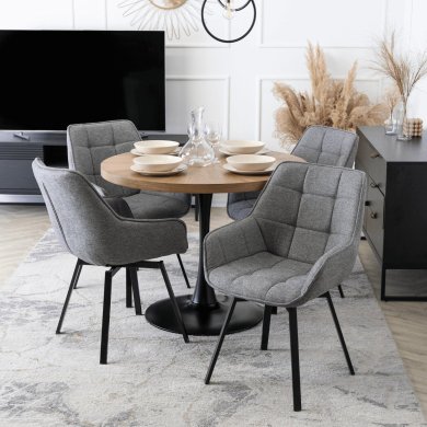 Обеденный стул поворотный Mebel Elit LUNA 2 Серый ME.LUNA2/P/T/K фото - 5