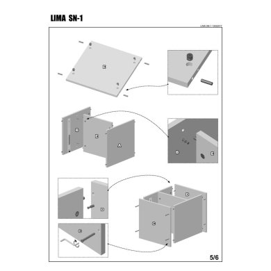 Тумбочка Halmar Lima SN-1 | Білий V-PL-LIMA-SN1-BIAŁY фото - 4