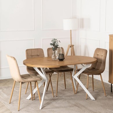 Розкладний обідній стіл Mebel Elit LUGO Дуб золотий - 6 Розкладний обідній стіл Mebel Elit LUGO Дуб золотий ME.LUGO/DZ/B/S фото - 6