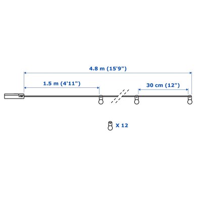 IKEA гірлянда BLÖTSNÖ (ИКЕА BLÖTSNÖ) 50401509 фото - 9