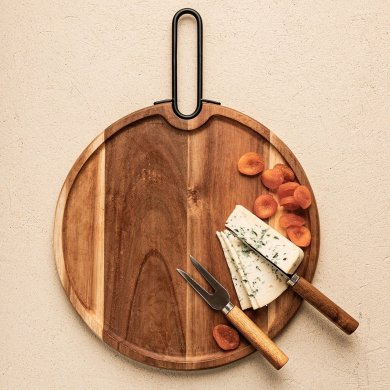 Сервировочная доска с ножами Homla MOOKA 30,5 см Дерево 244384 фото - 5