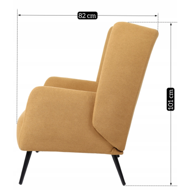 Кресло мягкое Mebel Elit LARSEN Горчичный ME.LARSEN/CU/T/FW фото - 13