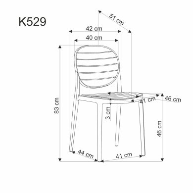 Садовий стілець Halmar K529 Чорний V-CH-K/529-KR-CZARNY/NATURALNY фото - 14