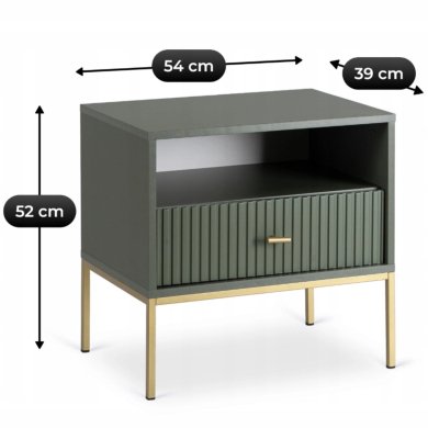 Тумба прикроватная Mebel Elit MARCOS Зеленый W.MAGGIORE/MA06/Z/N.ZL/U.ZL/SZAFKNOC фото - 10