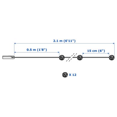 IKEA гірлянда LIVSÅR (ИКЕА LIVSÅR) 50421357 фото - 6