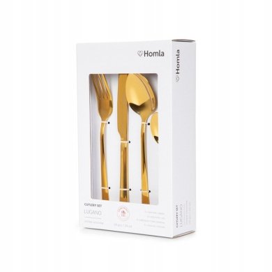 Набір столових приборів Homla Lugano Homla 24 шт. | Золотий - 8 Набір столових приборів Homla Lugano Homla 24 шт. | Золотий 215816 фото - 8