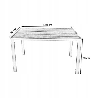 Комплект садовой мебели Kontrast ALLEN FUERTE 150 Черный 67684 фото - 12