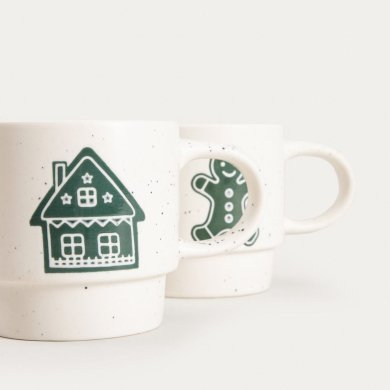 Набор кружек Homla BELLVE 300 мл 2 шт Принт 241790 фото - 2