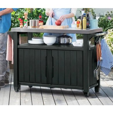 Садовый стол-бар для барбекю Keter UNITY XL Графит 230419 фото - 5