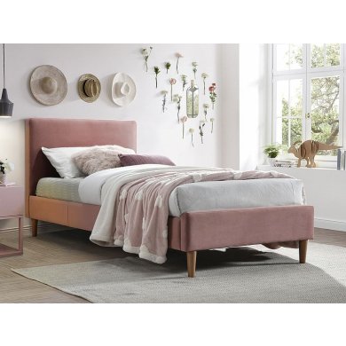 Кровать Signal Acoma Velvet | 90х200 / Античный розовый / Дуб ACOMAV90ARD