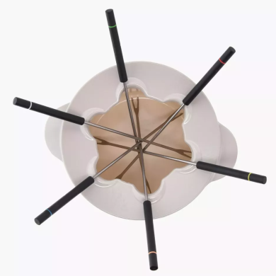 Набор для фондю Duka SCANDI 1,3 л | Кремовый / Черный 2220453 фото - 3