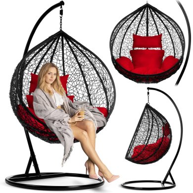 Підвісне крісло-кокон Garden Line XL Чорний FAT5117 фото - 2